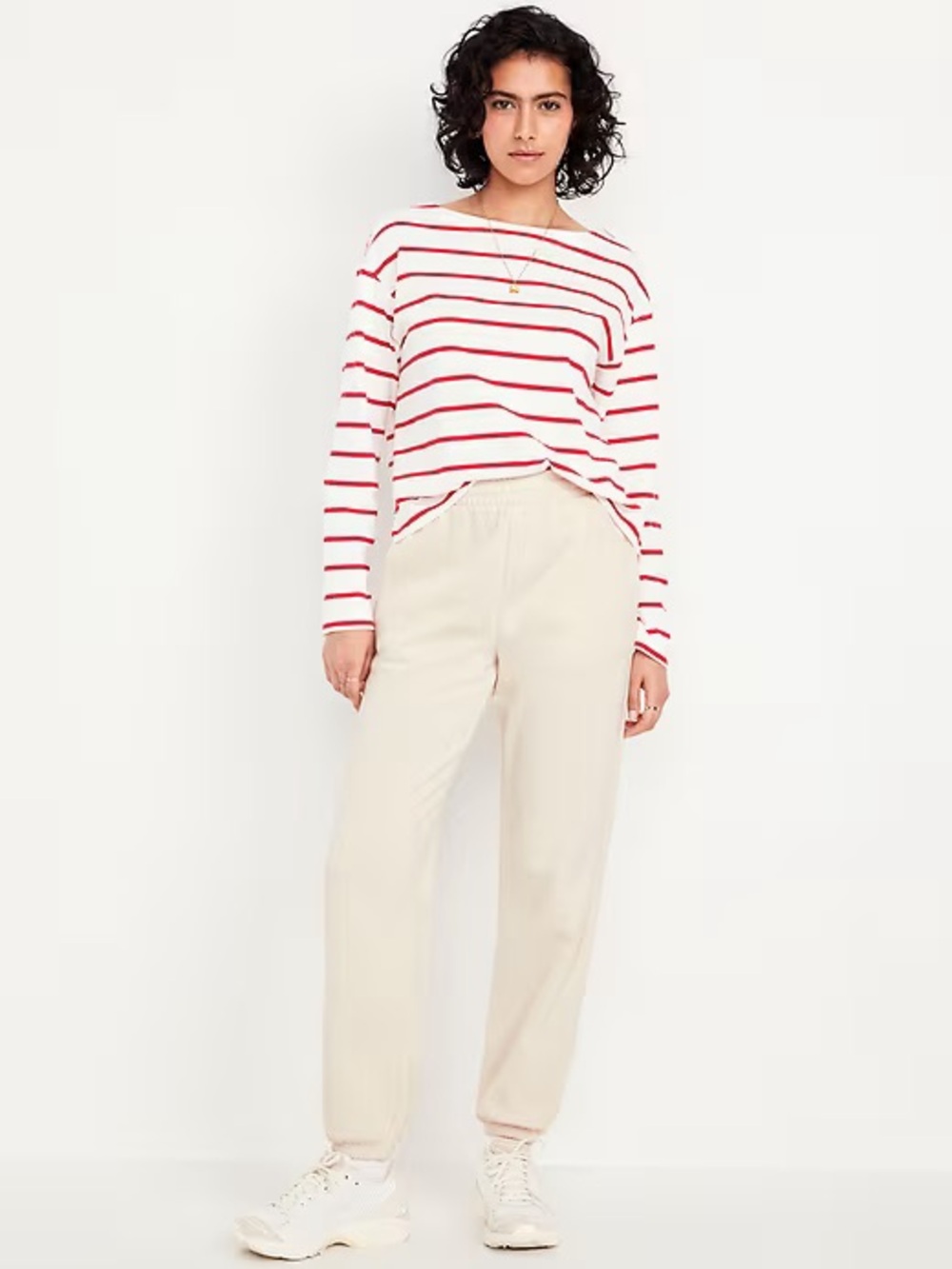 Old Navy Cream Elastic-Waist Women’s Sweatpants